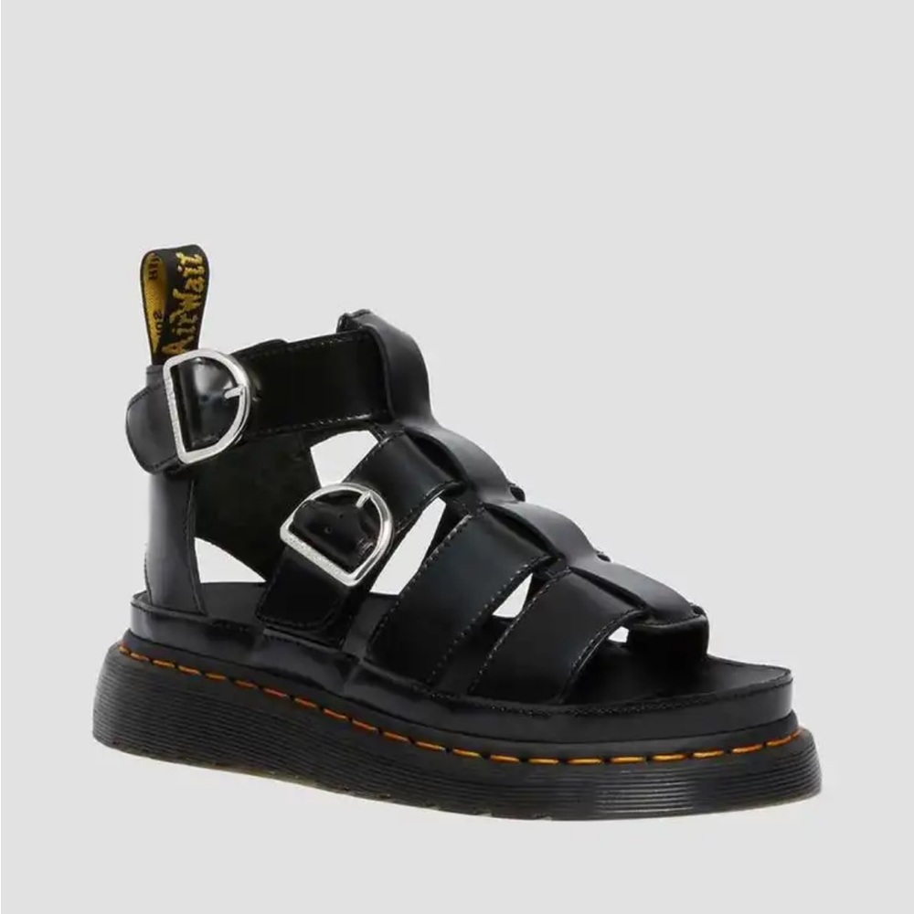 Dr Martens | Mackeye Black Buttero leather strap sandals - Picture 3 of 13